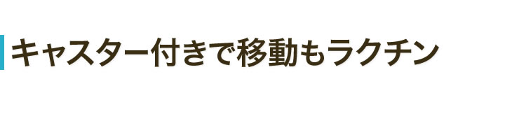 キャスター付きで移動もラクチン