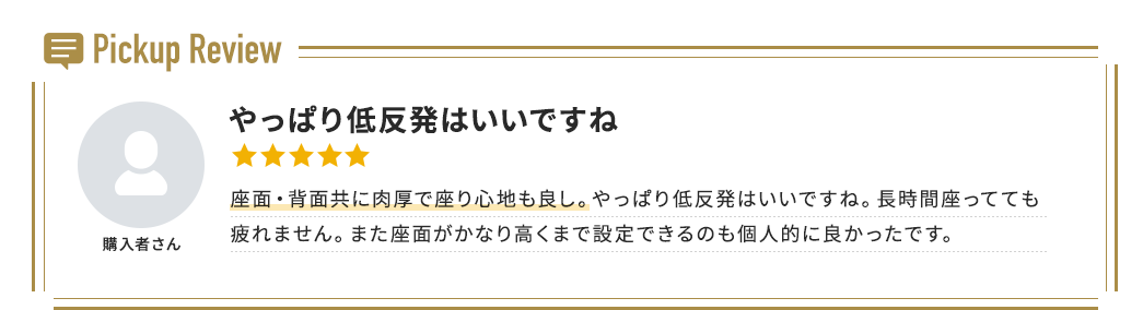 Pickup Review やっぱり低反発はいいですね