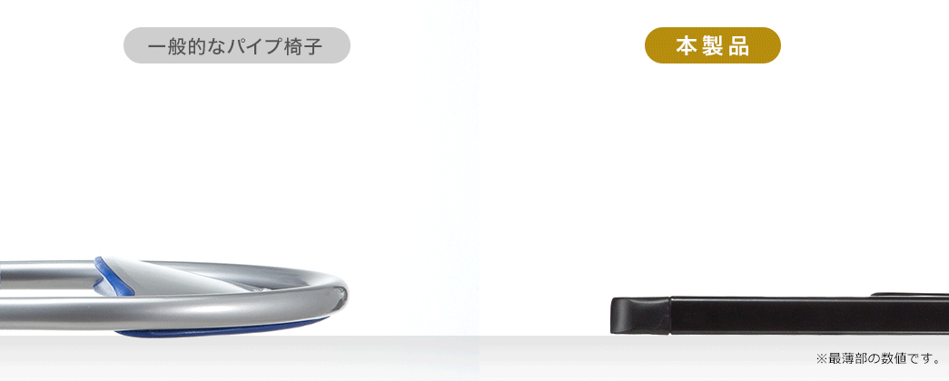 一般的なパイプ椅子 本製品