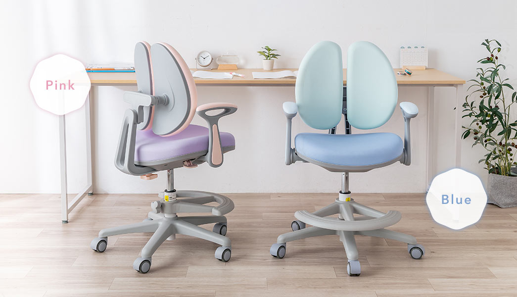 カラーバリエーションはピンクとブルーの2色展開。