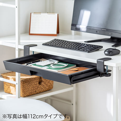 シェルフ付きデスク 幅100cm 奥行50cm ホワイト