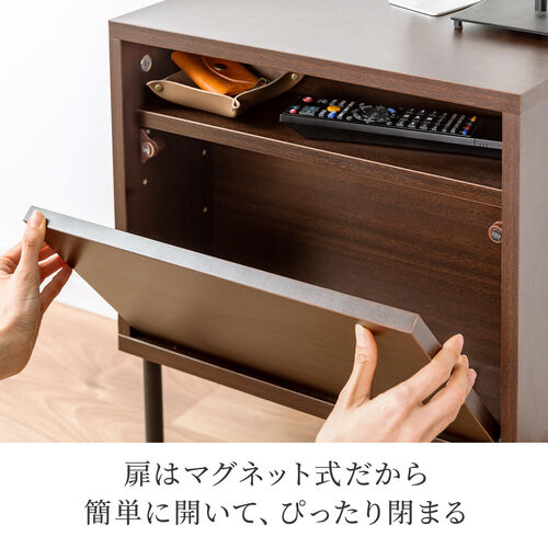 【在庫限り】サイドテーブル Cercleシリーズ 木目調 ブラウン 