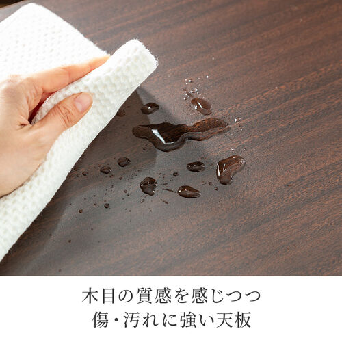 【在庫限り】サイドテーブル Cercleシリーズ 木目調 ブラウン 