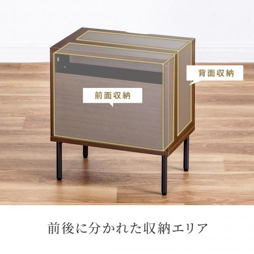【在庫限り】サイドテーブル Cercleシリーズ 木目調 ブラウン 