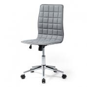 シンプルデザインチェア PUレザー ロッキング機能 グレー