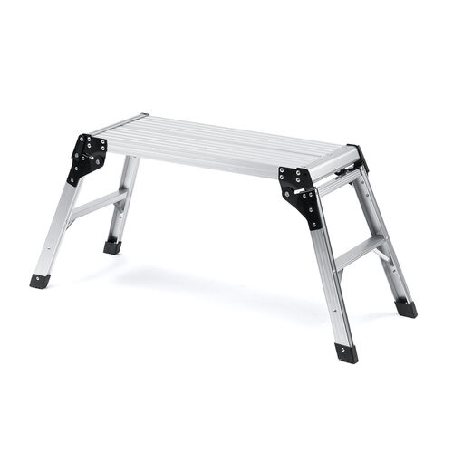 アルミ製足場台 天板サイズ 76cm×30cm 高さ50cm 折りたたみ式 2段 耐荷重150kg
