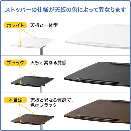 サイドテーブル 高さ 角度調整機能 キャスターつき ブラック