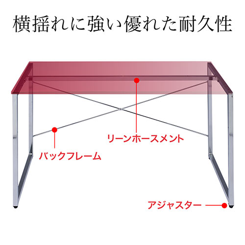 【在庫限り】光沢天板 パソコンデスク 幅120cm 奥行60cm 高さ70cm ワークデスク ホワイト
