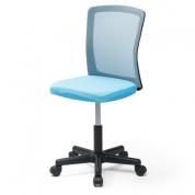 洗える座面カバー付き メッシュチェア ブルー