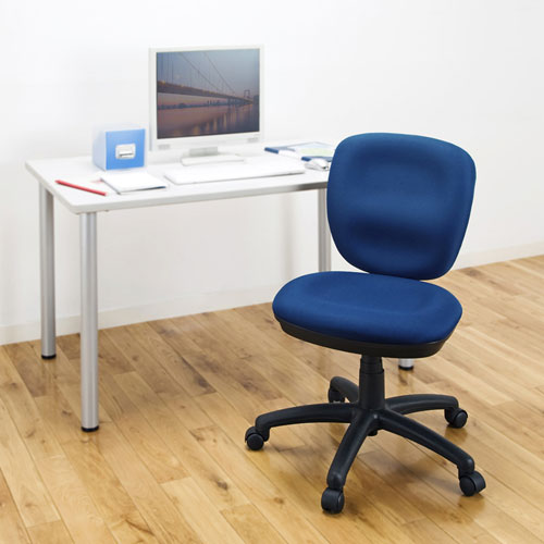 【アウトレット】オフィスチェア ミドルバック ブルー