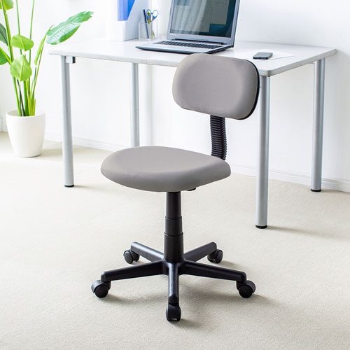 【アウトレット】オフィスチェア(パソコンチェア・OAチェア・シンプルチェア・ライトグレー)