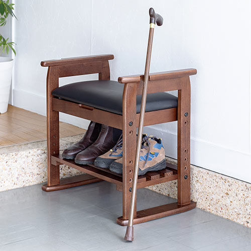 【12/26 16時まで特価】【在庫限り】玄関椅子 玄関チェア 玄関ベンチ スツール 靴収納 腰かけ クッション付き