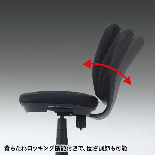 【アウトレット】オフィスチェア(ミドルバック・ブラック)