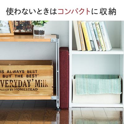 折りたたみ収納スツール 布張り 幅38cm 耐荷重100kg ボックススツール ダークブラウン