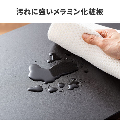 ワークデスク3専用サブデスク ブラック 幅35cm 奥行60cm ねじ固定