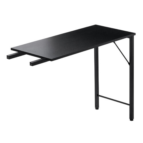 サブデスク シンプルデスク専用サブデスク L字デスク ブラック 幅40cm 奥行90cm ねじ固定