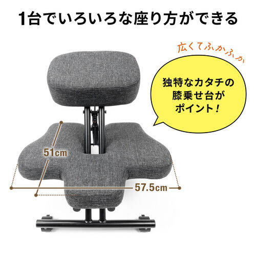 バランスチェア あぐらチェア プロポーションチェア 高さ 角度調整 キャスター付き クッション付 エルゴノミクス 腰痛 大人 猫背対策