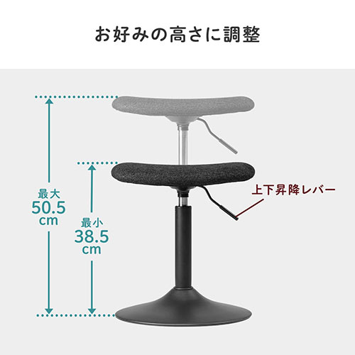 オットマン 固定脚仕様 キャスターなし 布張り ブラック リラックス足置き台