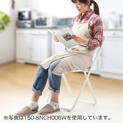 【アウトレット】折りたたみ椅子 4脚セット ホワイト