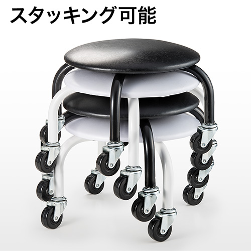 低作業椅子 耐荷重100kg ブラック 