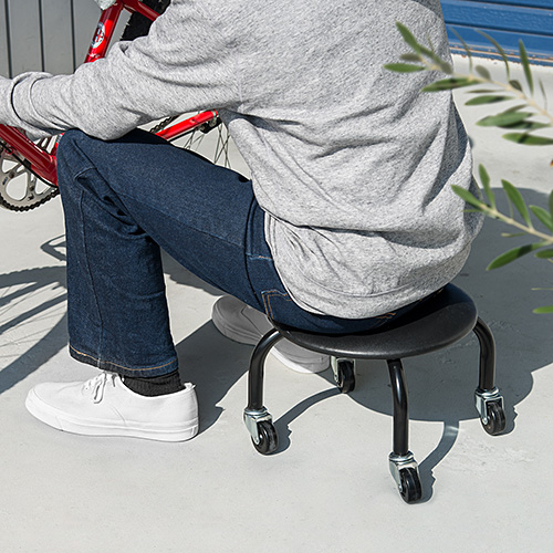 低作業椅子 耐荷重100kg ブラック 