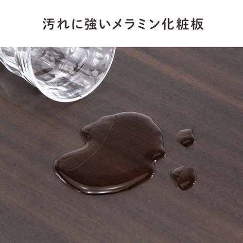 折りたたみデスク キャスター付き ブラウン
