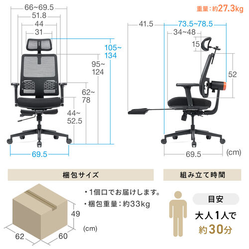 エルゴノミクスワークチェア 自動追従式ランバーサポートつき