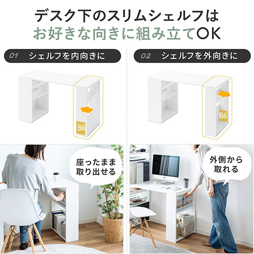 シェルフデスク ユニットデスク 棚付きデスク パソコンデスク パソコンラック 書斎デスク 幅115cm 奥行50cm