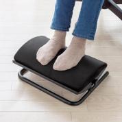 クッション付きフットレスト デスク下 足置き台 角度無段階調整