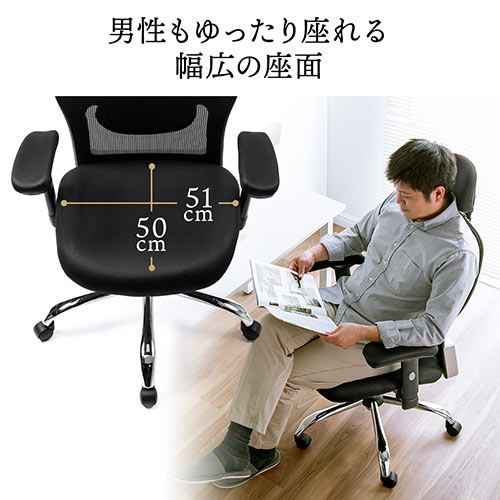 【在庫限り】メッシュチェア ハイバック 背座一体ロッキング 可動式アームレスト ヘッドレスト ランバーサポート 肉厚クッション