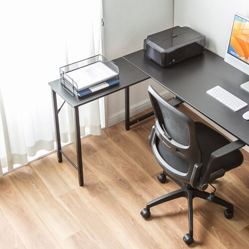 【アウトレット】ワークデスク3専用サブデスク ブラック 幅35cm 奥行60cm ねじ固定