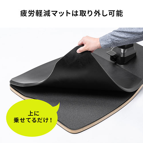 エルゴノミクスチェア 高さ調整 疲労軽減マットつき 耐荷重125kg ブラック