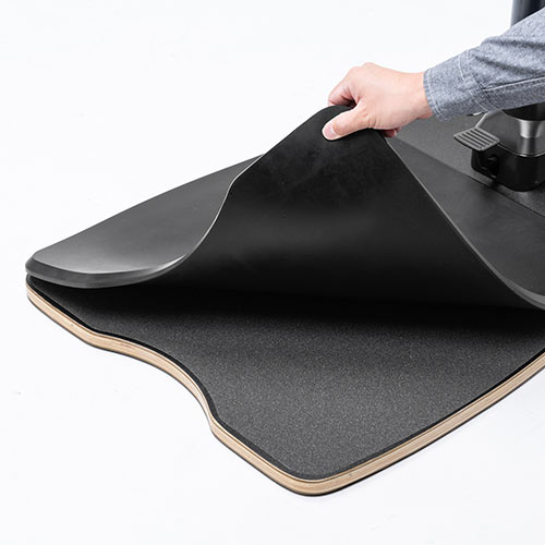 エルゴノミクスチェア 高さ調整 疲労軽減マットつき 耐荷重125kg ブラック