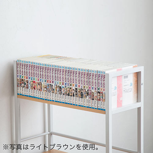 収納ラックつき ローデスク 幅120cm ブラック