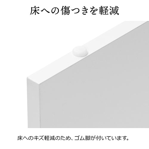 引き出し付きデスク 幅100cm 奥行60cm 高さ72cm ホワイト