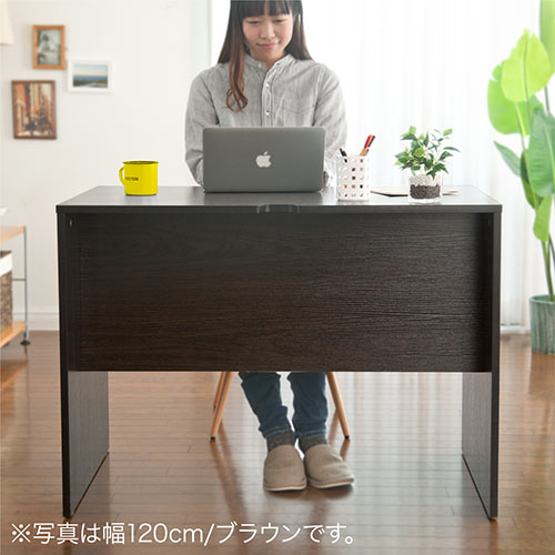 引き出し付きデスク 幅100cm 奥行60cm 高さ72cm ホワイト