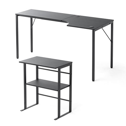 【アウトレット】シェルフデスク(L字デスク・コーナーデスク・木製デスク・PCデスク・ロングデスク・幅140cm・幅160cm・幅200cm)