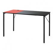 【在庫限り】2トーン ワークデスク 幅120cm 奥行60cm ブラック×レッド