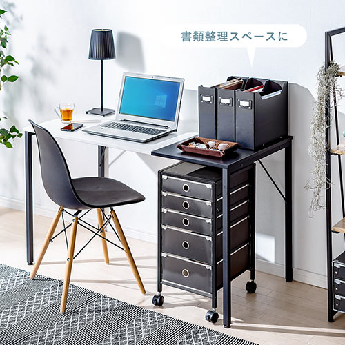 【在庫限り】2トーン ワークデスク 幅120cm 奥行60cm ブラック×レッド