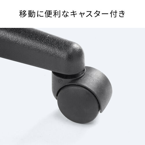 極厚クッション オフィスチェア ミドルバック メッシュ背もたれ ブラック