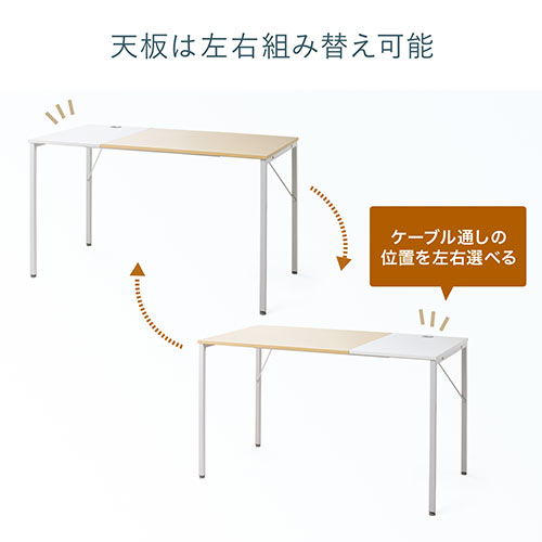 ゲーミングデスク ワークデスク テレワーク ブラック×レッド ケーブル通し付き モニターアーム取付対応 幅100cm 奥行60cm
