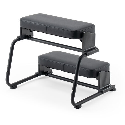 3WAYフットレスト 無段階 角度調整 3段階高さ調整 オットマン デスク用 足置き台 ブラック