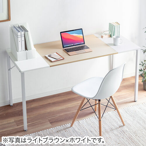 【在庫限り】シンプルワークデスク  ゲーミングデスク 2色天板 モニタアーム対応 ケーブルトレー付き 組立簡単 横幅140cm 奥行60cm