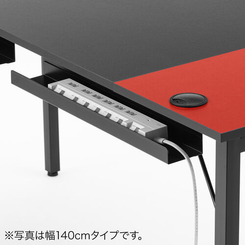 【在庫限り】シンプルワークデスク ミーティングテーブル ゲーミングデスク 2色天板 モニタアーム対応 ケーブルトレー付き 組立簡単 横幅160cm 奥行60cm