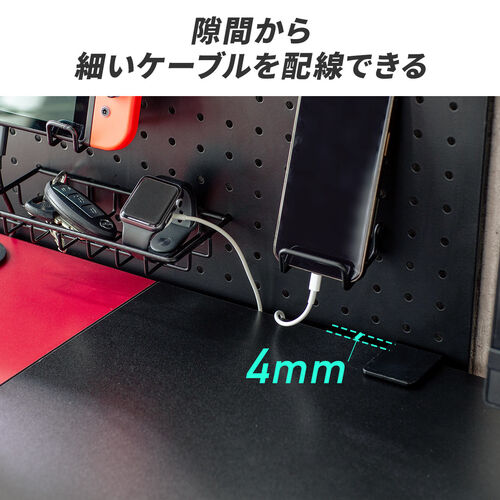 ケーブルオーガナイザー ケーブル収納 パンチングボード クランプ固定 デスクパネル タップ収納