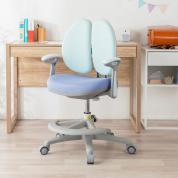 学習チェア キッズチェア 背もたれ分割式 ブルー