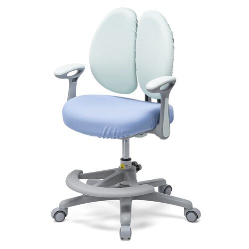 学習チェア キッズチェア 背もたれ分割式 ブルー