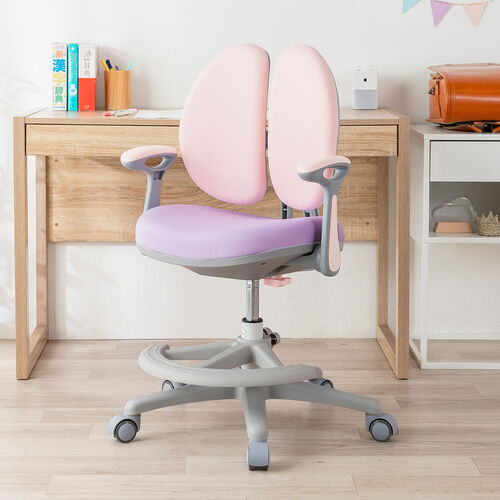 学習チェア キッズチェア 背もたれ分割式 ピンク