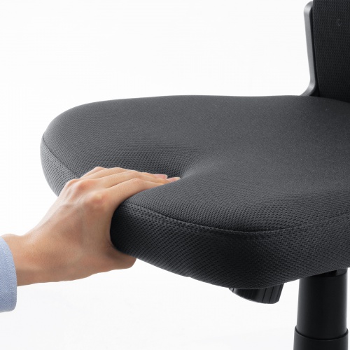 メッシュチェア 背座一体型ロッキング キャスター付き ブラック