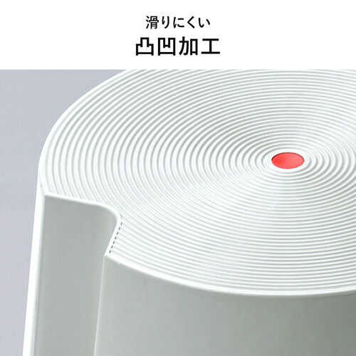 ステップスツール 踏み台 キャスター付き 高さ30cm 1段タイプ 耐荷重150kg ブラック